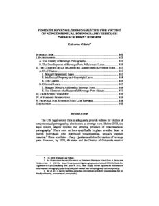 Feminist Revenge: Seeking Justice for Victims of Nonconsensual ...