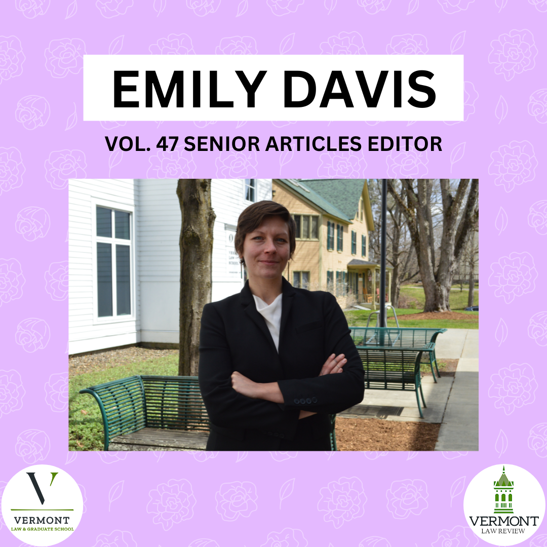 About Us Vermont Law Review
